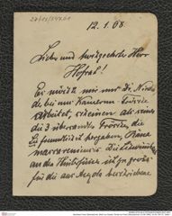 Nachlass Franz Steindachner, Brief von Gustav Tornier an Franz Steindachner (14.06.1894), Inv.Nr. 547.01, Seite 1